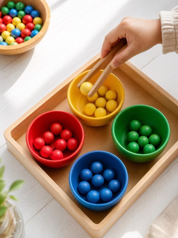 Wooden Color Sorting & Counting Toy